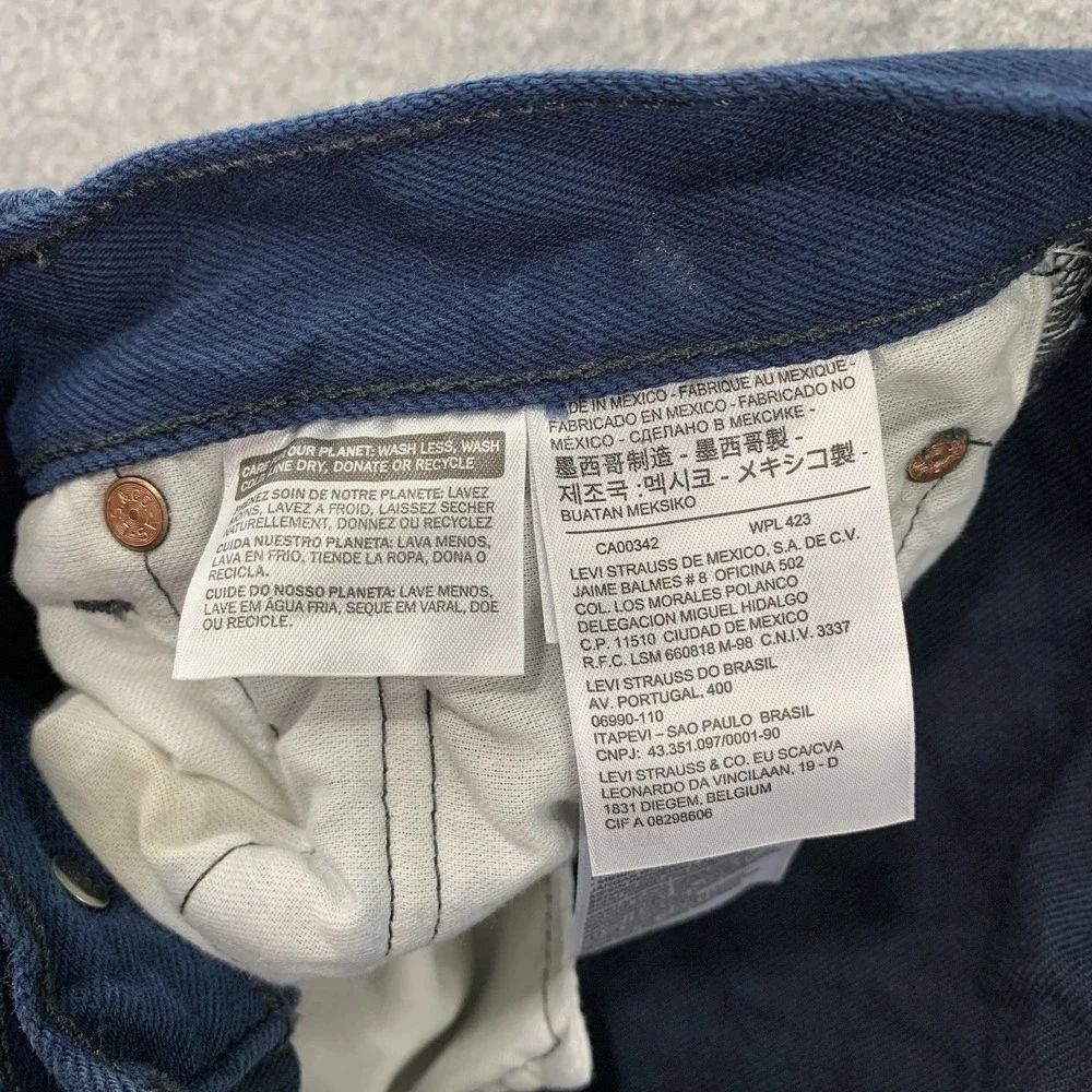 Levi's 501 Jeans Size 38x30 (36x27) MensDenim Straight Leg Button Fly Indigo